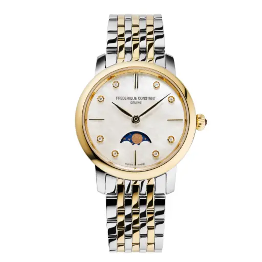 [FC-206MPWD1S3B] Frederique Constant Classics Slimline Ladies Moonphase FC-206MPWD1S3B