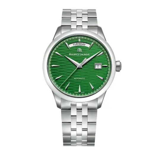 [756058-SS002-630-1] Maurice Lacroix 1975 Legacy Vagues Du Jura Day-Date 756058-SS002-630-1