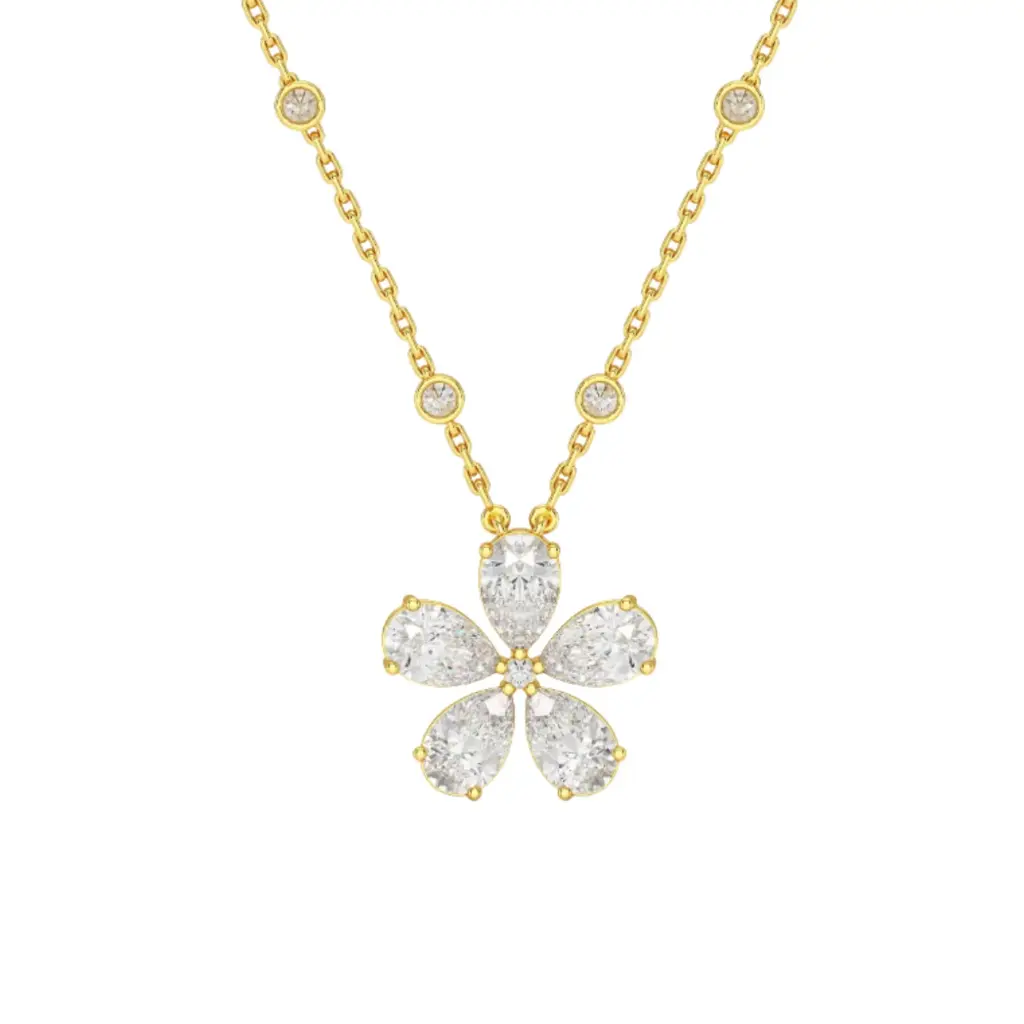 Kette mit Anhänger labgrown Diamant