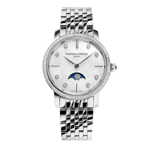 [FC-206MPWD1SD6B] Frederique Constant Classics Slimline Ladies Moonphase