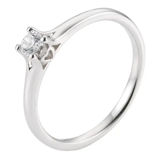 [600037] Verlobungsring Weißgold