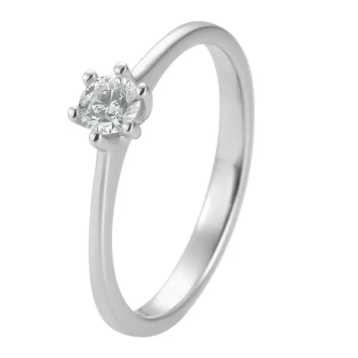 [600043] Verlobungsring Weißgold