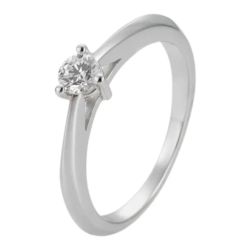 [600046] Verlobungsring Weißgold