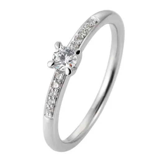 [600049] Verlobungsring Weißgold